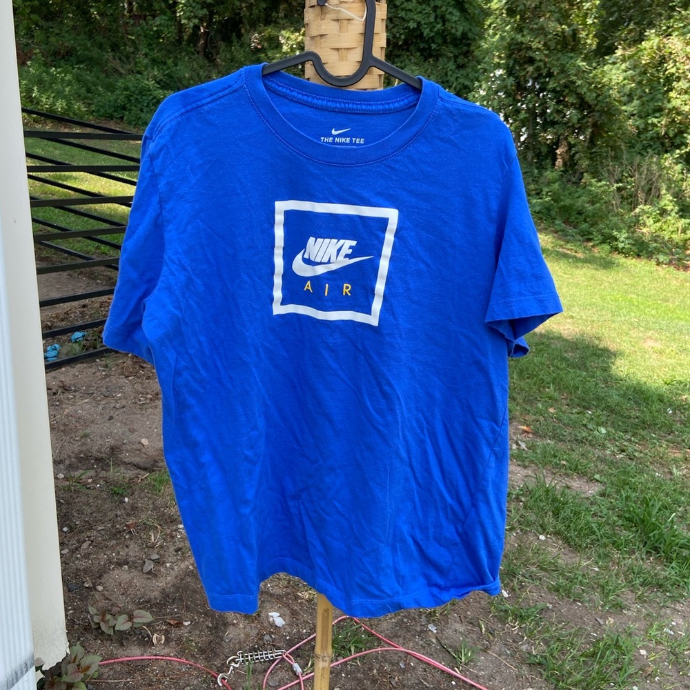 Royal Blue and White Nike Air T-Shirt